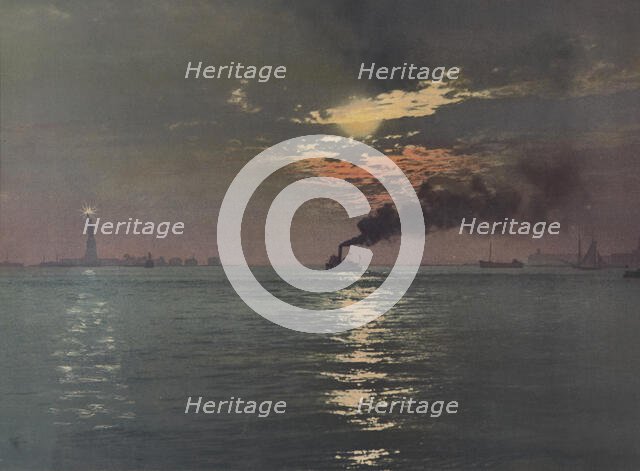 Sunset from the Battery, New York, c1901. Creator: Unknown.