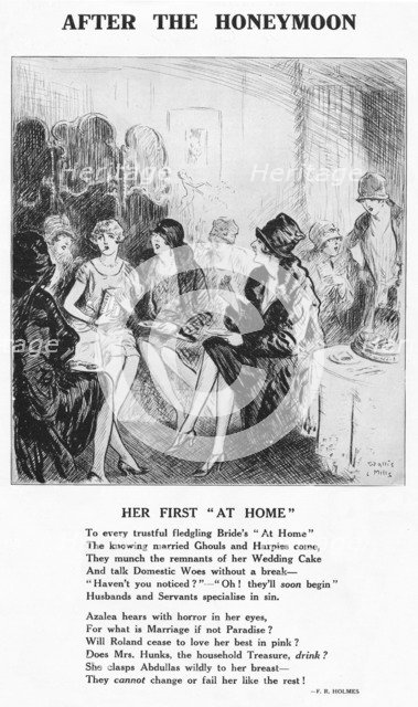 After the Honeymoon - ''Her First At Home', 1927. Artist: Unknown.