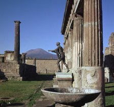 Bronze statue at temple of Apollo in Pompeii, 1st century. Creator: Unknown.