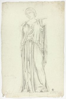 Antique Statue of Draped Standing Woman, 1774. Creator: John Downman.