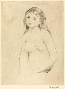 Study for a Bather (Etude pour une baigneuse), late 19th-early 20th century. Creator: Pierre-Auguste Renoir.