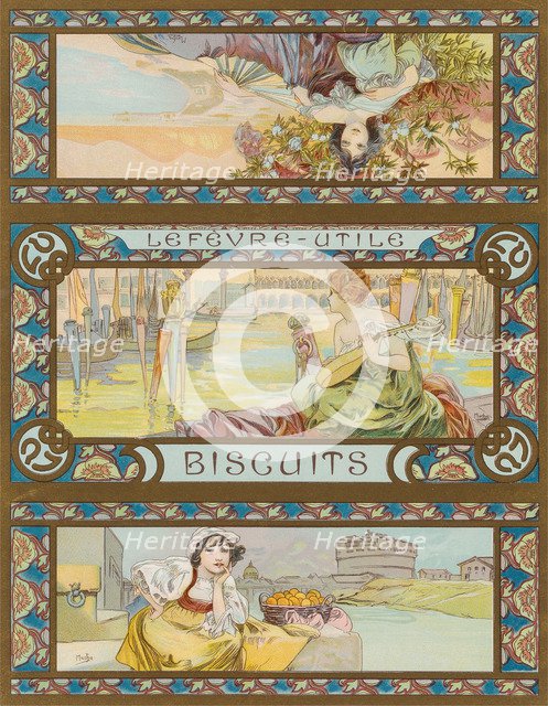 Lefèvre-Utile Buscuits Label, ca 1896.