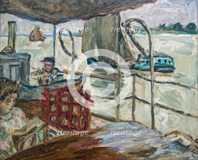 Misia Sert sur le navire d'Edwards, c1905. Creator: Bonnard; Pierre (1867-1947).