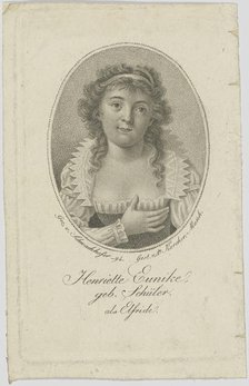 Portrait of Henriette Hendel-Schütz, née Schüler (1772-1849) as Elfride , 1794. Creator: Anonymous.