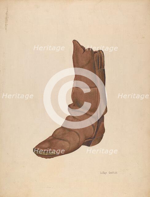 Child's Boot, c. 1940. Creator: LeRoy Griffith.