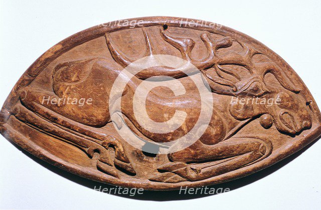 Scythian wooden facing of a saddle-arch, 5th century BC. Artist: Unknown