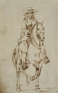 Portrait of a man on horseback, c17th century. Creator: Jan Martszen de Jonge.