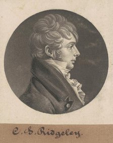 Charles Sterett Ridgely, 1803. Creator: Charles Balthazar Julien Févret de Saint-Mémin.