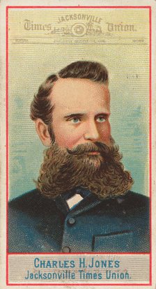 Charles H. Jones, Jacksonville Times Union, from the American Editors series (N1) for Alle..., 1887. Creator: Allen & Ginter.