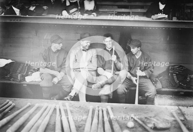 Dick Rudolph, manager George Stallings, Lefty Tyler, Bill James, Boston NL (baseball), 1914. Creator: Bain News Service.