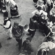 Waiting for the start of a Kolo dance, Sarajevo, Bosnia-Hercegovina, Yugoslavia, 1939. Artist: Unknown