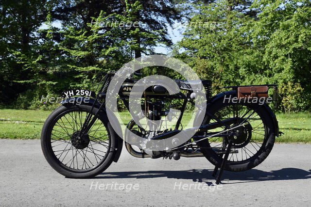 1927 AJS Big Port motorcycle. Creator: Unknown.