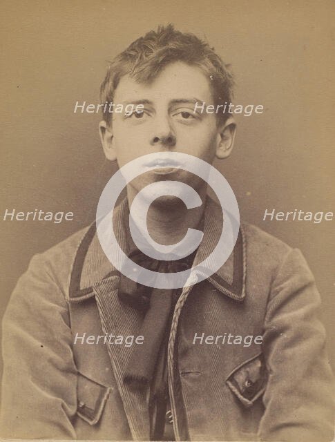Véret. 0ctave-Jean. 19 ans, né à Paris XXe. Photographe. Anarchiste. 2/3/94., 1894. Creator: Alphonse Bertillon.