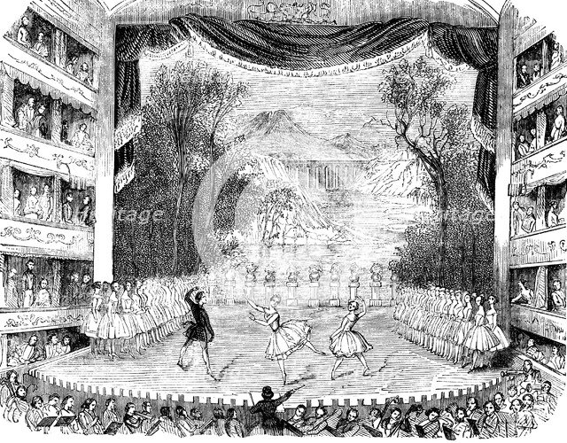 Ballet performance at Her Majesty's Theatre, London, 1842. Artist: Unknown