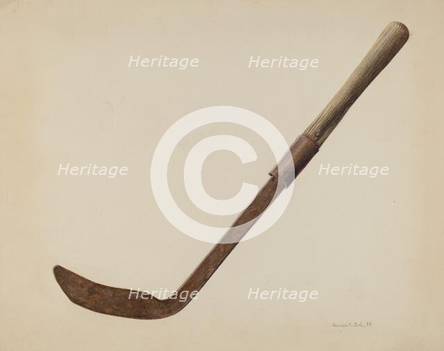 Corn Knife, 1938. Creator: Herman O. Stroh.