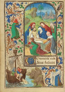 The Entombment; Prayer Book of Charles the Bold, about 1471. Creator: Lieven van Lathem.