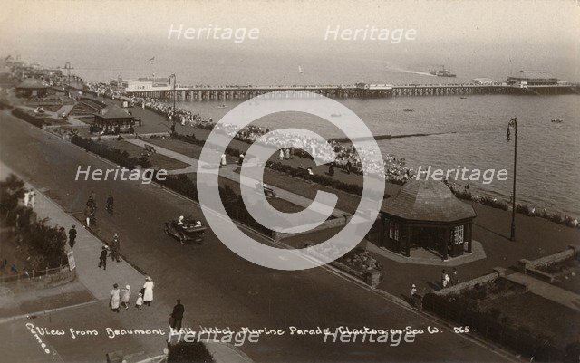 'View from Beaumont Hall Hotel, Marine Parade, Clacton-on-Sea', c1925. Artist: Unknown.