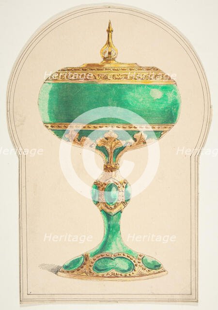 Design for a Chalice with Lid, 19th century. Creator: Anon.