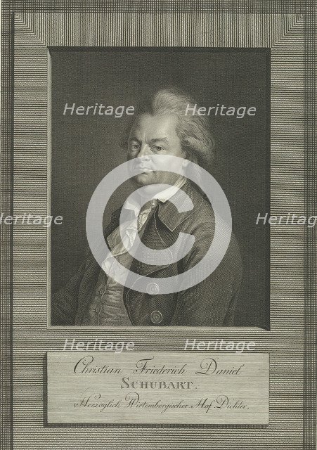 Portrait of Christian Friedrich Daniel Schubart (1739-1791), 1790.