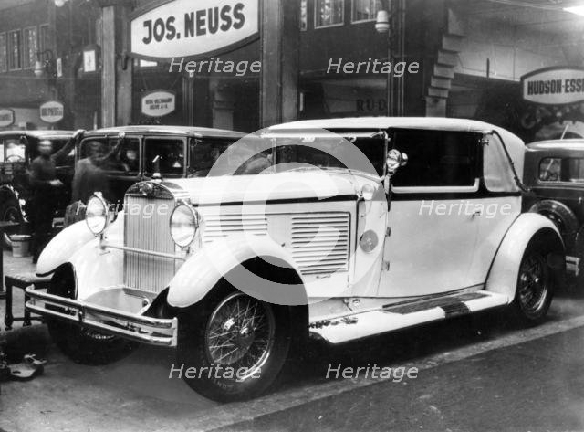 1928 Audi Imperator at motor show. Creator: Unknown.