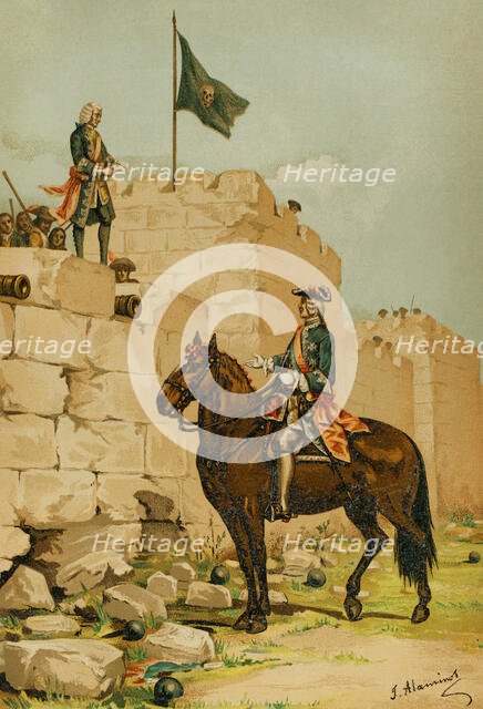 War of the Spanish Succession: Catalonia campaign - Siege of Barcelona, 1714, (1891). Creator: Unknown.