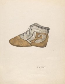 Baby Shoe, c. 1937. Creator: Ada V. May.