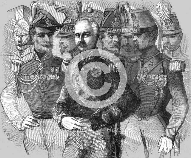 'General Baraguay D'Hilliers, French Minister at Constantinople, and his staff 1849', 1854. Creator: Unknown.