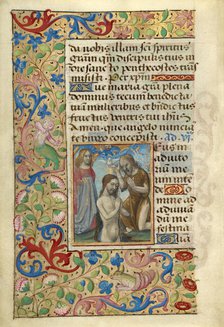 Baptism of Christ; Poncher Hours, about 1500. Creator: Master of Cardinal Bourbon.