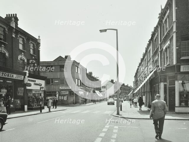 General view of Hoe Street, Walthamstow, London, 1970. Creator: Unknown.