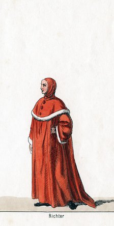 Judge, costume design for Shakespeare's play, Henry VIII, 19th century. Artist: Unknown