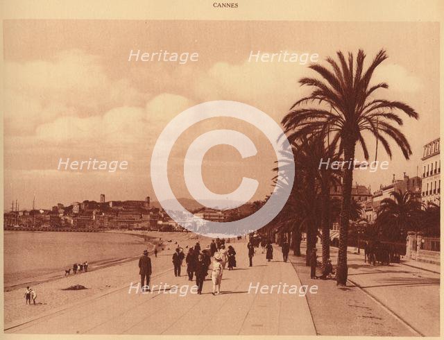 'Promenade de la Croisette and Mont Chevalier, Cannes', 1930. Creator: Unknown.