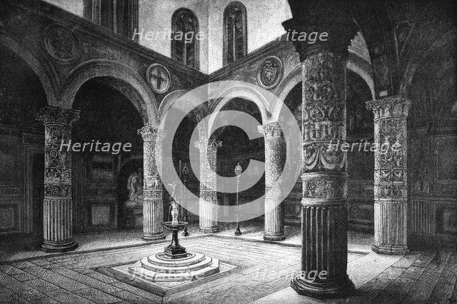 The Court of the Palazzo Vecchio, Florence, Italy, 1882. Artist: Unknown