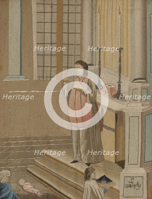 Embroidered picture, Early 19th century. Creator: Unknown.