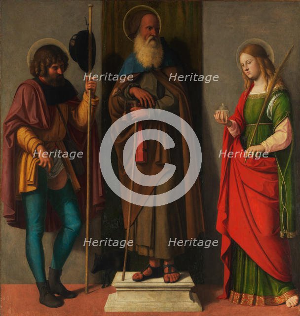 Three Saints: Roch, Anthony Abbot, and Lucy, ca. 1513. Creator: Giovanni Battista Cima da Conegliano.