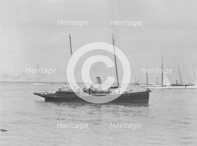 The steam yacht 'Volage' under way. Creator: Kirk & Sons of Cowes.