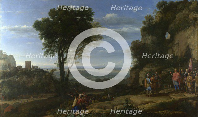 Landscape with David at the Cave of Adullam, 1658. Artist: Lorrain, Claude (1600-1682)