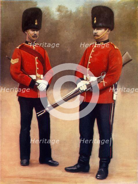 'Sergeant and Private of the Dubin Fusiliers', 1900. Creator: Gregory & Co.
