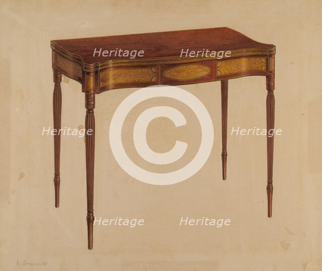 Card Table, c. 1939. Creator: Leo Drozdoff.
