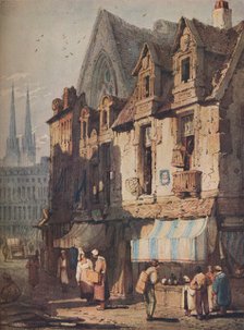 'Street Scene, Bayeux, Normandy', c1828. Artist: Samuel Prout.