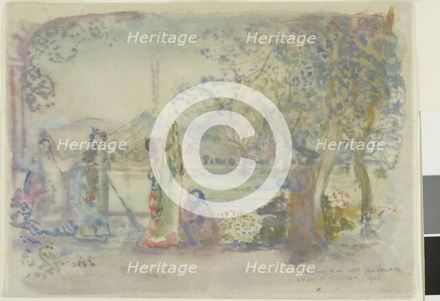 Scene on a Lake in the Morning, 1906. Creator: Charles Conder.