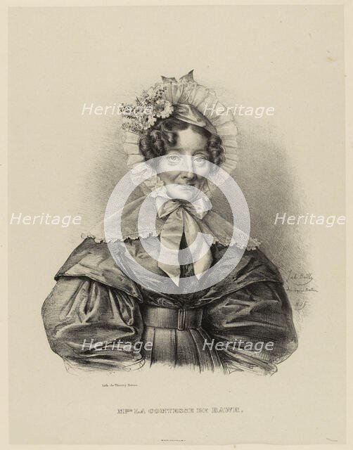 Portrait of the writer and composer Alexandrine Sophie de Bawr (1773-1860). Creator: Boilly, Julien Léopold (Jules) (1796-1874).