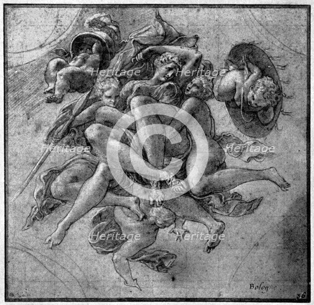 Design for the Ulysses Gallery, Fontainebleau, c1540s, (1926). Artist: Francesco Primaticcio