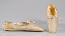 Evening slippers, French, 1845-65. Creator: P Rouillier.