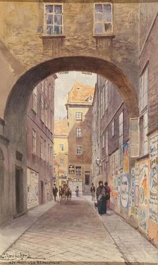 Backstreet in Vienna, 1894. Creator: Ludwig Hans Fischer.