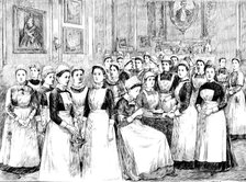 Doll Nurses at the Bazaar for the new Hospital for Women, Euston Road, 1890. Creator: Carl Hentschel.