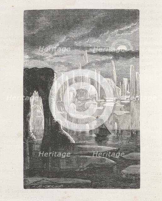 Illustration for "Voyages et Aventures du Capitaine Hatteras (Travels and adventures..., 1867. Creator: Anonymous.