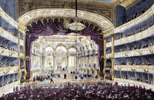 Interior of the National Opera Theatre of Madrid, built on the site occupied by the old Coliseum …