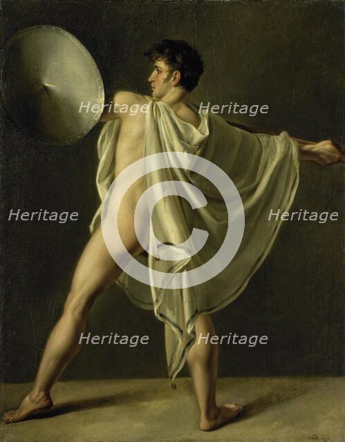 Warrior with Lance and Shield, 1808. Creator: Joannes Echarcus Carolus Alberti.