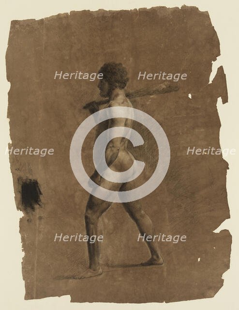 Standing Nude Male Figure, c1820-1848. Creator: Thomas Cole.