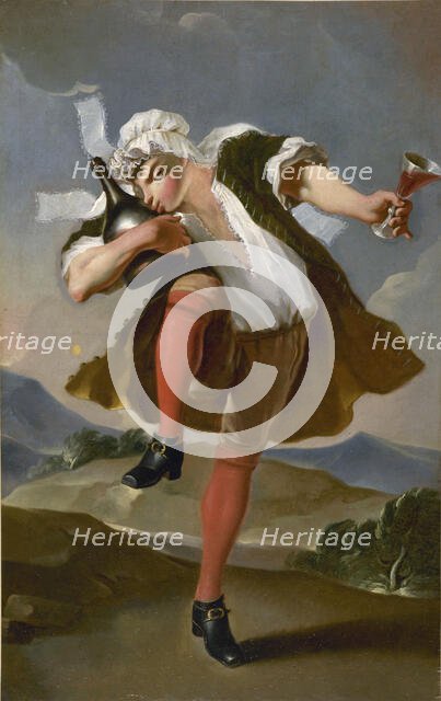 A la bonne bouteille. Signboard of a wine merchant, Between 1780 and 1800. Creator: Anonymous.